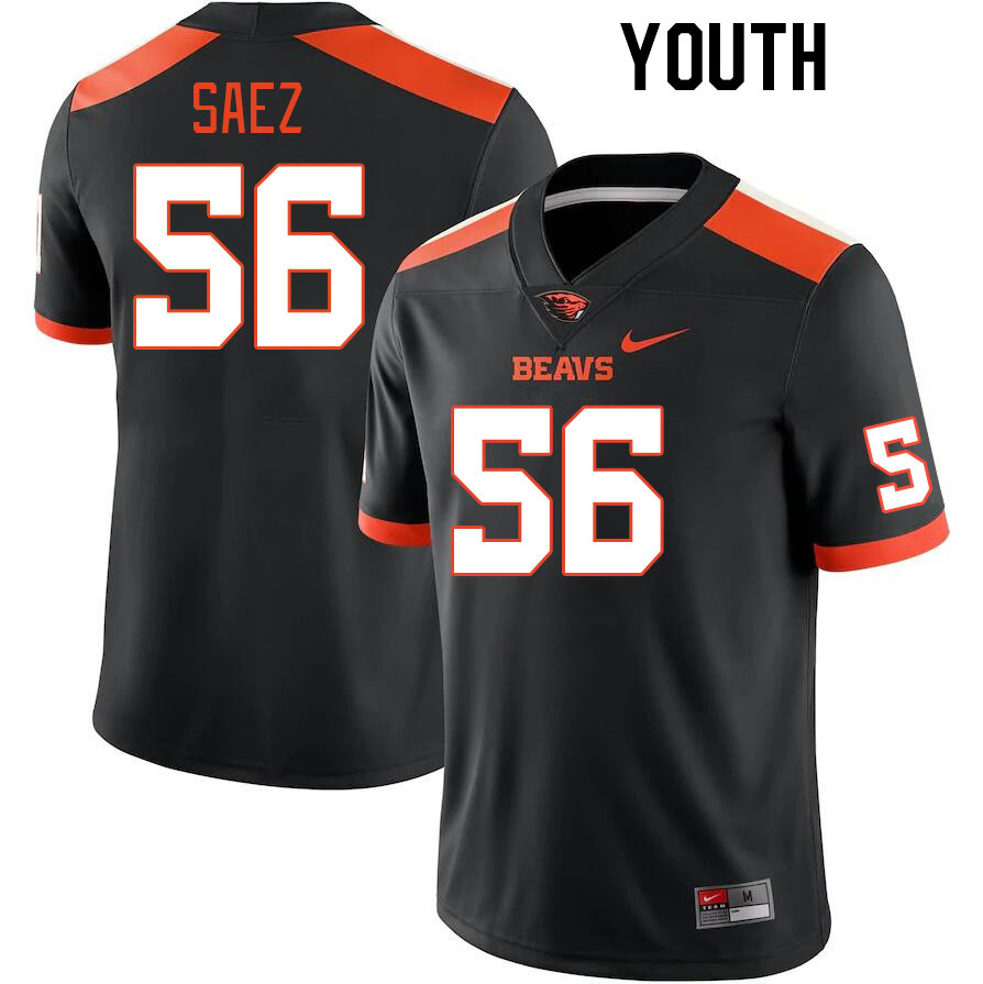 Youth #56 Zakaih Saez Oregon State Beavers College Football Jerseys Stitched-Black